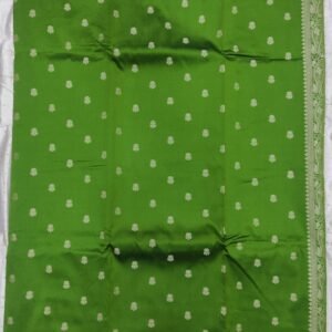 Green resam work banarasi silk saree with blouse
