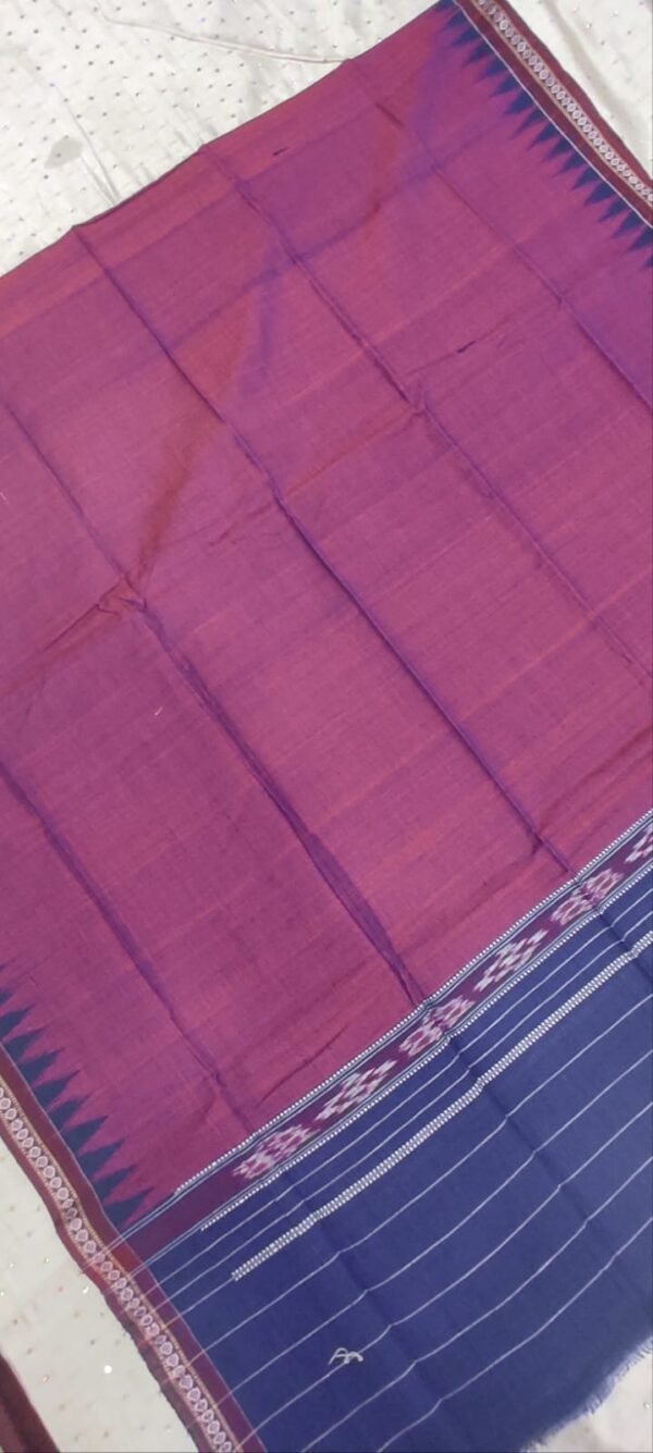 Purple and blue cotton towel rudraksh border - Image 3