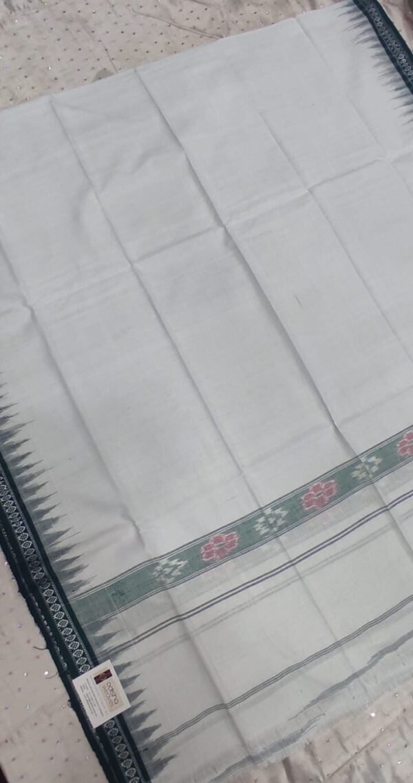 White cotton towel green rudraksh border - Image 4