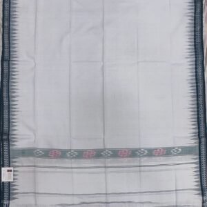 White cotton towel green rudraksh border
