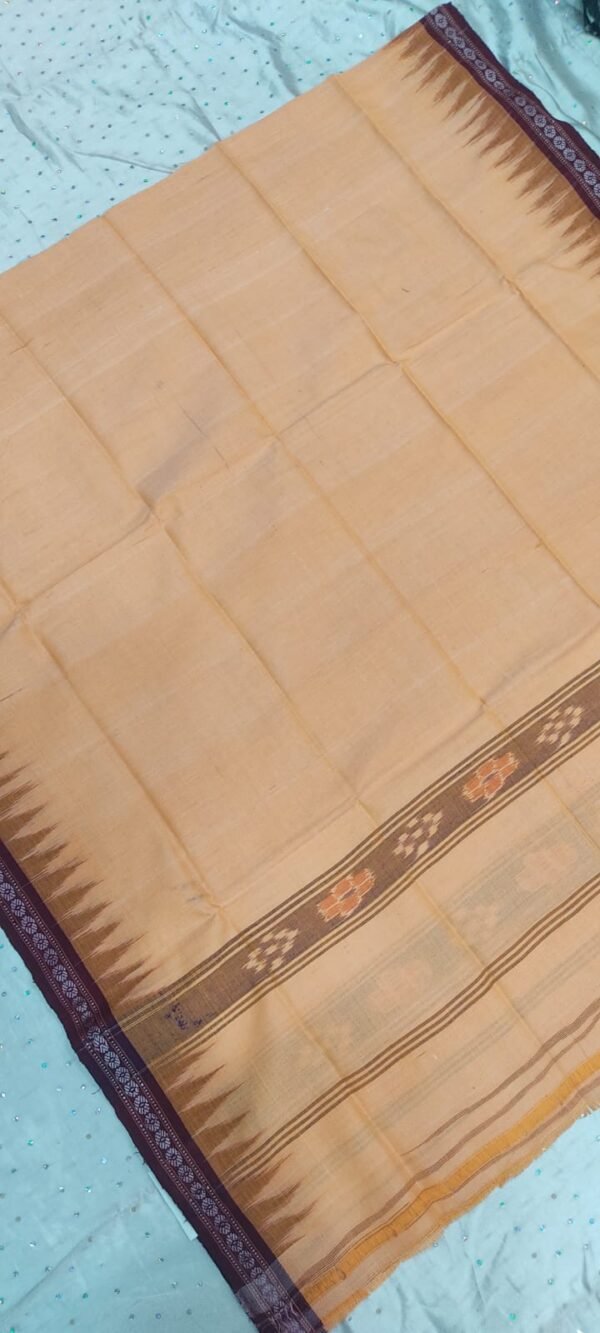 Brown cotton towel maroon rudraksh border - Image 2