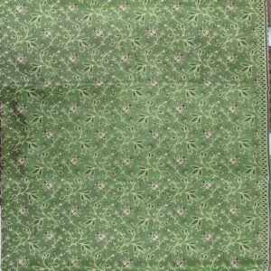 Green flower pattern banarasi silk saree with blouse