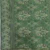 Green flower pattern banarasi silk saree with blouse - Image 7