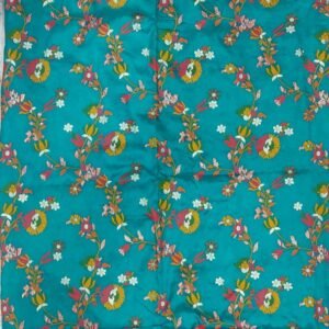 Sky flower pattern banarasi silk saree with blouse