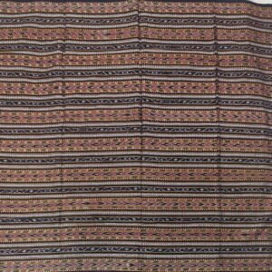 Black sambalpuri cotton fabric with ikat vertical pattern