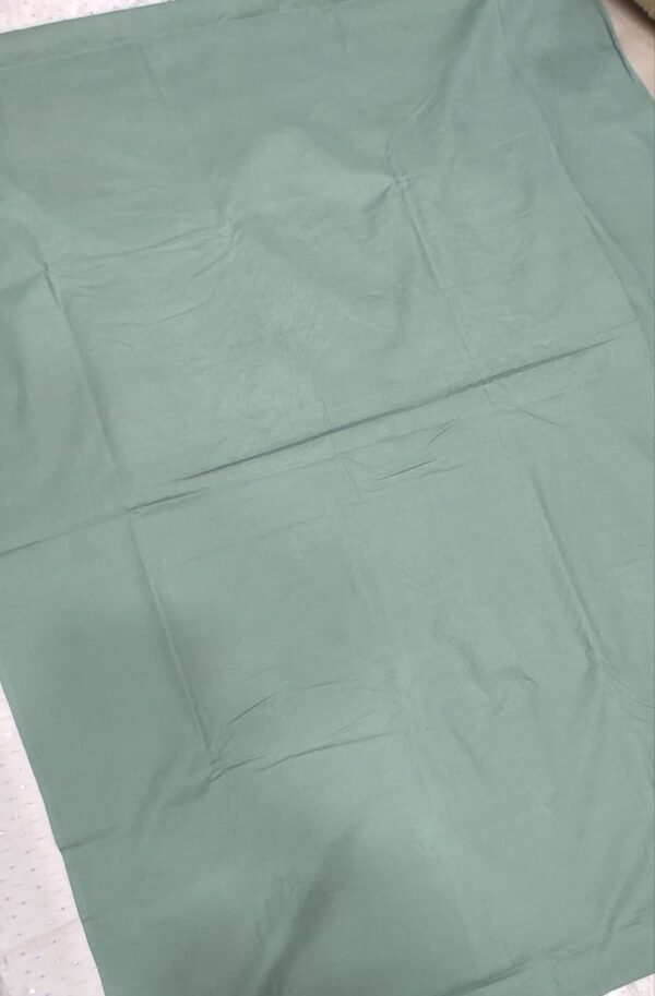 Green lucknow chikankari cotton dress material with dupatta - Image 3
