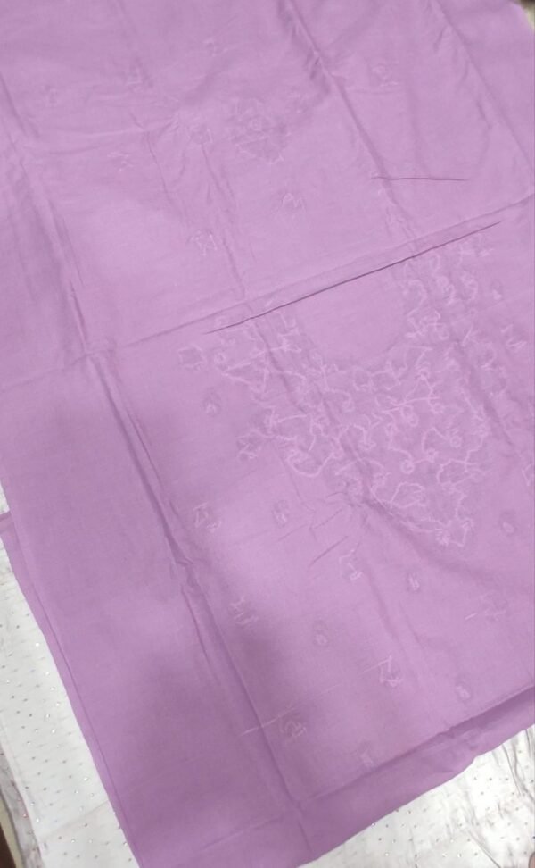 Pink lucknow chikankari cotton dress material with dupatta - Image 3
