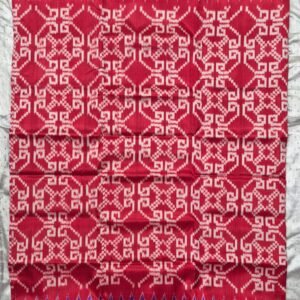 Red and blue pasapali border khandua silk saree with blouse