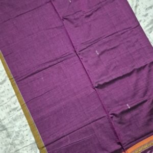 Magenta and yellow sambalpuri cotton saree with saptapar border