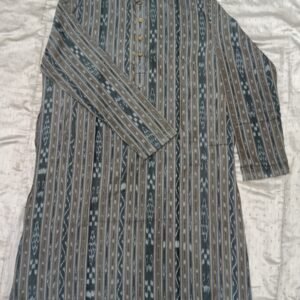 Gray sambalpuri long kurta