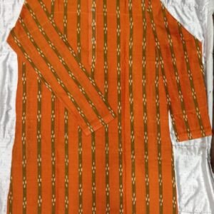 Orange sambalpuri long kurta