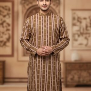 Brown sambalpuri long kurta