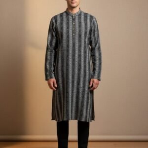 Black fish sambalpuri long kurta