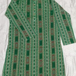 Green sambalpuri long kurta