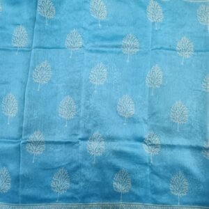 Light Sky maheswari silk saree with zari border